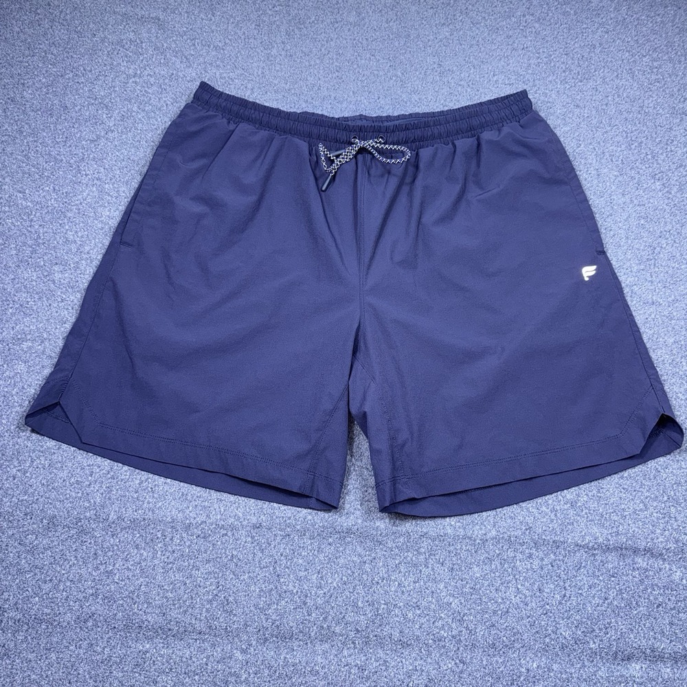 Fabletics The Swim Trunk Lined Mens Large Blue 7" Drawstring Running Gym